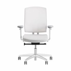 Be Proud ergonomische bureaustoel met witte bekleding. Met NEN-EN 1335 en NPR-1813 normering.