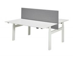 InBetween BUUR, scheidingswand, kantoor, bureau, akoestiek, akoestische scheidingswand, grijs, wit bureau