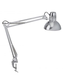 Bureaulamp MAULstudy chrome. excl.  spaarlamp. met tafelklem