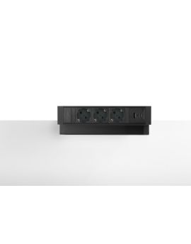 Filex Power Desk UpÂ® 2.0 - 3x 230v. 1x USB A+C Charge (5.0V - 3.1A - 15.5W) - Zwart