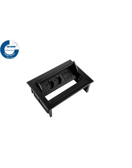 Filex - Power Desk In - 2x 230V + 1x Keystone - Zwart