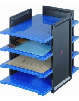 TWIN flex papierbak systeem - Zwart / Blauw