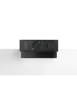 Filex Power Desk UpÂ® 2.0 - 1x 230V. 1x USB A+C Charge (5.0V - 3.1A - 15.5W) - Zwart