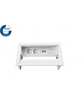 Filex - Power Desk In - 2x 230V + 2x USB Charger + 1x Keystone - Wit