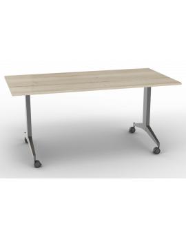 Timmy klaptafel Antraciet 160x80cm. Kleur blad Halifax naturel.