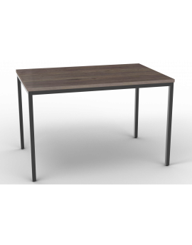 Kantinetafel 4-all Zwart 120x80cm. Kleur blad Oak dark.