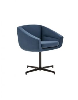 Softline Aiko Swivel, donkerblauwe fauteuil