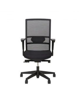 Daily Office ergonomische bureaustoel met EN-1335 normering. Met zwarte netbespannen rug en gestikt gestoffeerde zitting