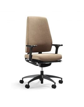 Luxe ergonomische bureaustoel met beige stoffen bekleding