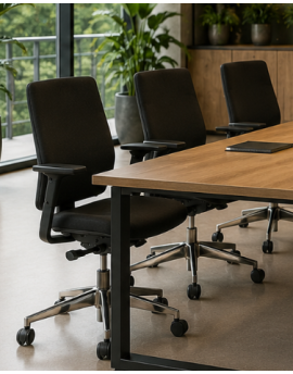 Bureaustoel Erron Ergo Plus in groene kantoorinrichting

