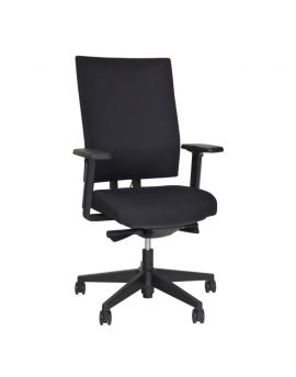 Daily Office ergonomische bureaustoel NEN-EN 1335 normering. Met zwarte stoffen bekleding en kunststof onderstel