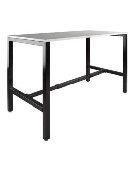 hoge tafel, bartafel, statafel, kantinetafel, aanlandtafel, wit, zwart