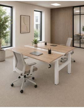 Duo werkplek opal npr zit zit slinger bureau in scandinavische inrichting