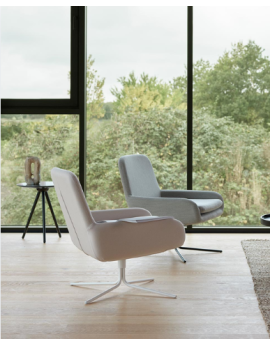 Softline Coco Swivel draaifauteuil, groen, metalen onderstel, comfortabele stoel