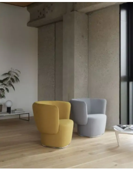 Softline Venice fauteuil, grijs, comfortabele stoel, ontvangstruimte