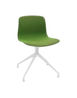 HAY about a chair, groene stoel, wit frame, vergaderstoel, kantinestoel, tweedehands