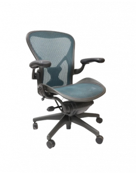 Herman Miller Aeron Type B, Groene netwave (tweedehands)
