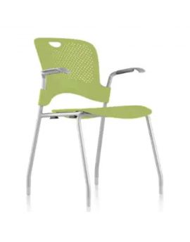 Herman Miller Caper, vergaderstoel, kantinestoel, stoel, groene stoel, tweedehands stoel