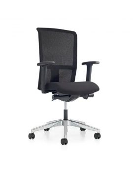 Ergonomische bureaustoel met netbespannen rugleuning Prosedia Se7en 3496 NPR zwarte stoffering met aluminium onderstel, goedkope inrichting