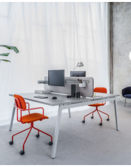 Ogi M duo bureau, MDD, duo werkplek, zwart bureau