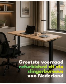 Refurbished zit sta bureau slinger verstelbaar - desko