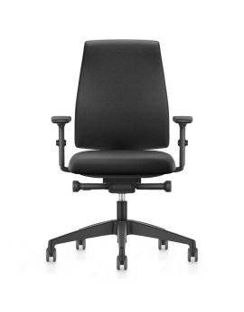 Se7en Comfort LX111 Ergo bureaustoel, ergonomische bureaustoel, zwart, kunststof onderstel