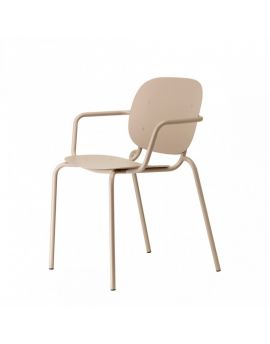 Stoel Si-Si coated olive green met armleuningen