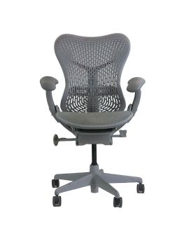 Herman Miller Mirra Refurbished, design bureaustoel, ergonomische bureaustoel, grijze bureaustoel